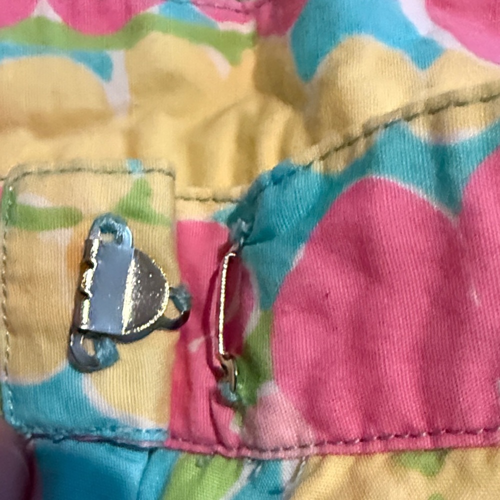 Lilly Pulitzer Yellow Blue and Pink Floral Pants - Picture 3 of 4